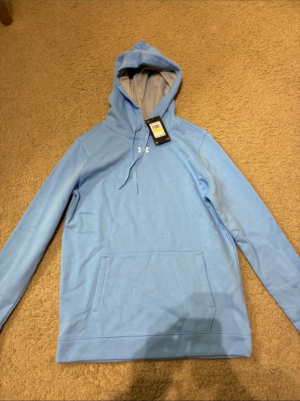 Under Armour Light Blue Pullover Hoodie with Front Pocket
